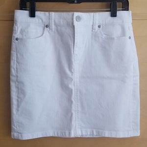 White Jean Skirt
